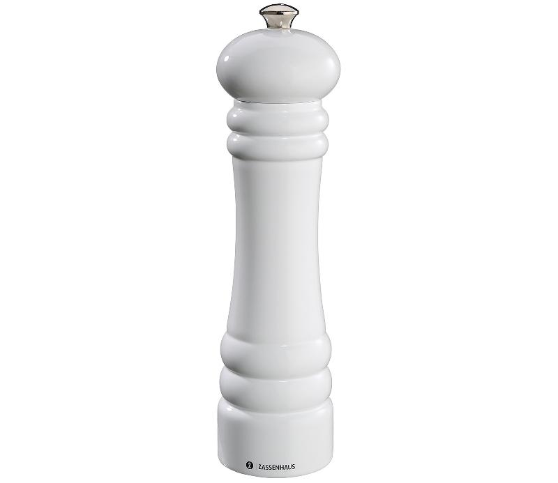 Zassenhaus_Berlin_kiiltava_valkoinen_suolamylly_24cm